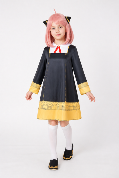 Anya Forger Halloween Cosplay Costume with Wig Costume Wigs detail 2