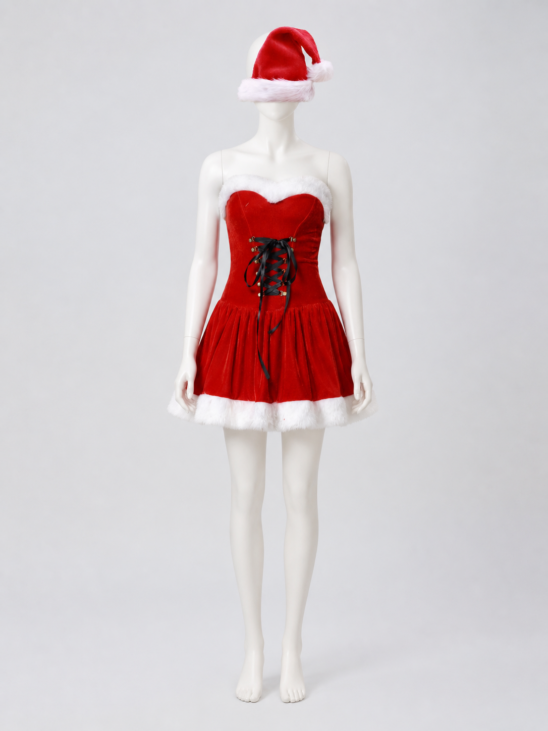 Christmas Set: Santa Claus Dress and Hat Costume Dresses detail 2
