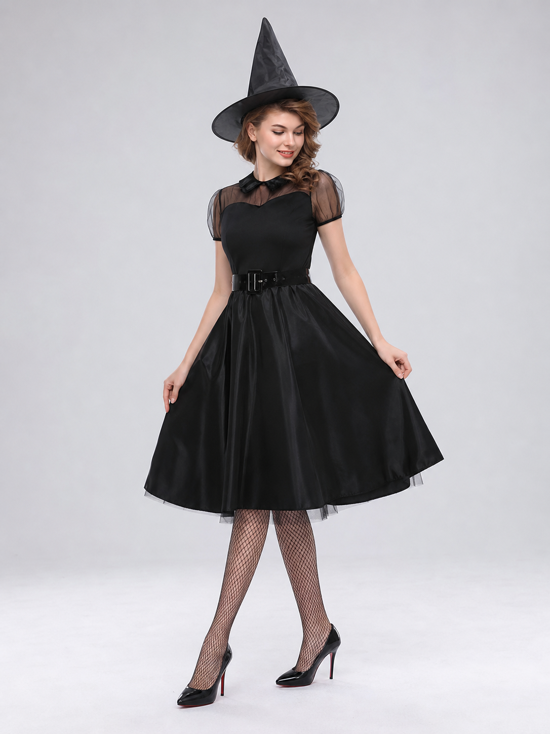 Halloween Costume: Dress, Hat, and Belt