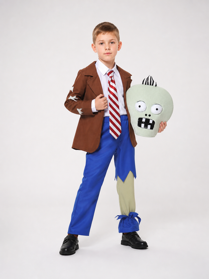 Zombie Costume with Mask for Halloween and Cosplay