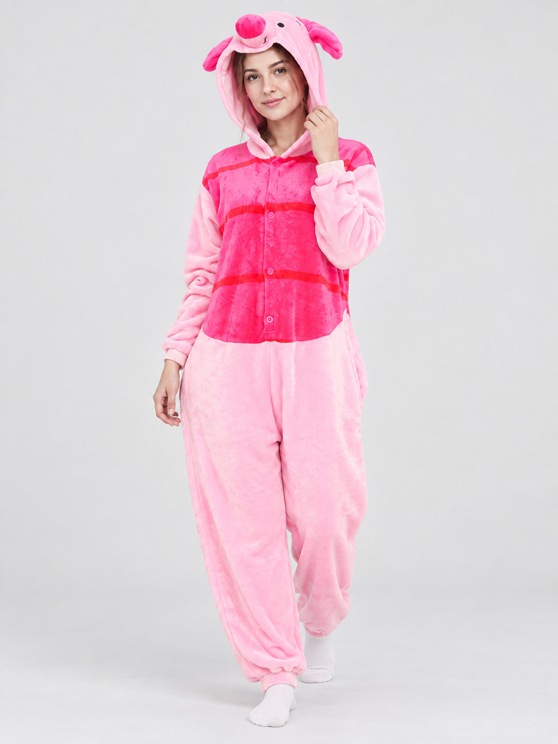 Pink Pig Kigurumi Pajama with Hood