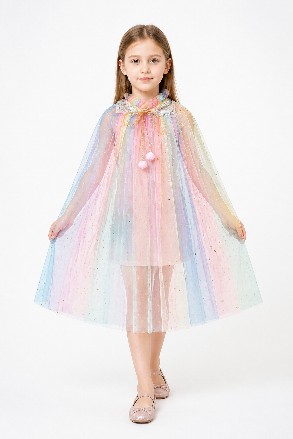 Children’s Cape Cloak with Sequins and Stars product detail 2