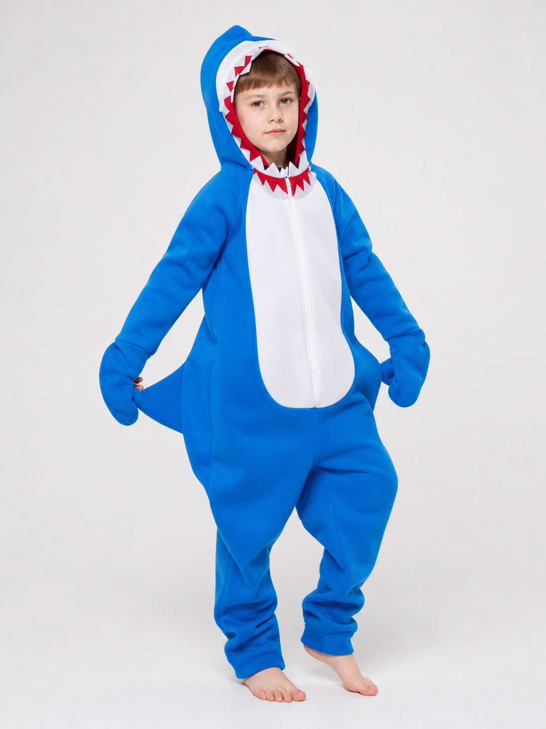 Shark costume, jumpsuit for parties