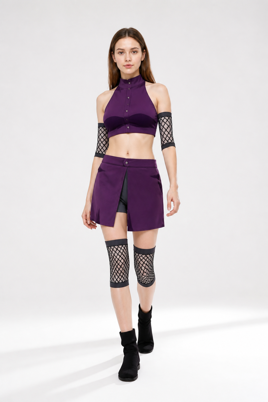 Ino Yamanaka Cosplay Costume: Top, Shorts, and Arm Warmers Costumes detail 2