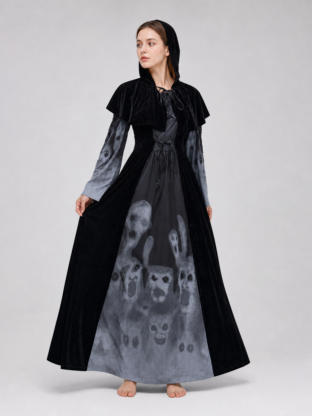 Gothic Ghost Halloween Dress Costume