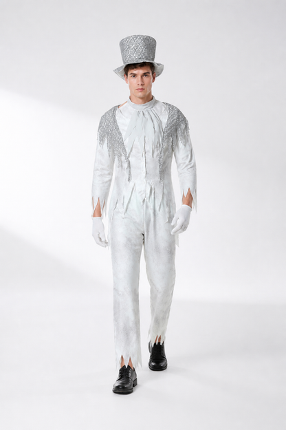 Carnival Jumpsuit with Ragged Edges and Collar Costumes detail 2