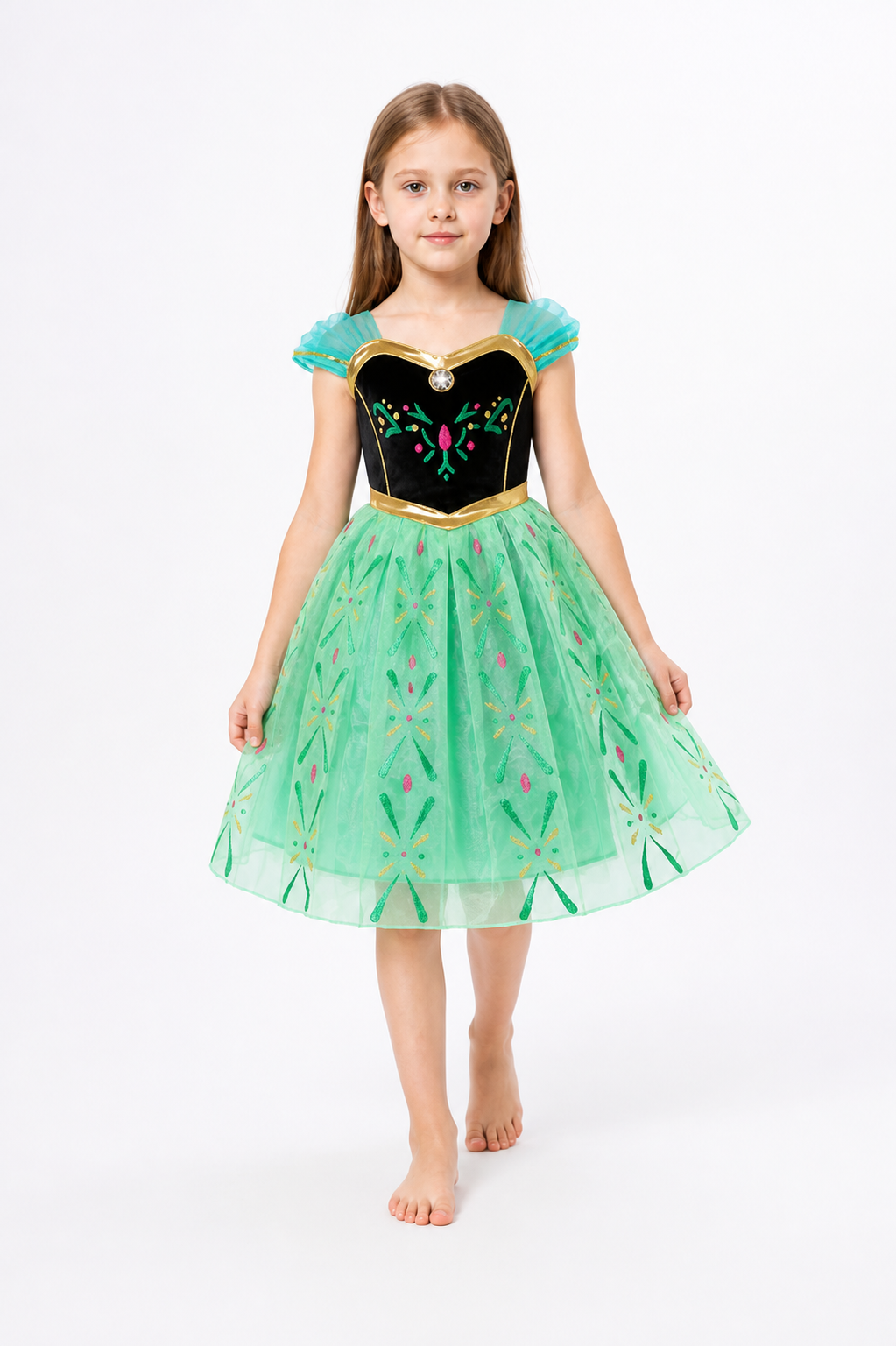 Children’s Frozen dress with mesh and sequins product detail 2