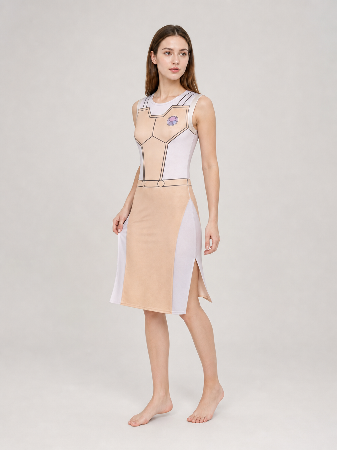 Cosplay Costume: Sleeveless Geometric Dress