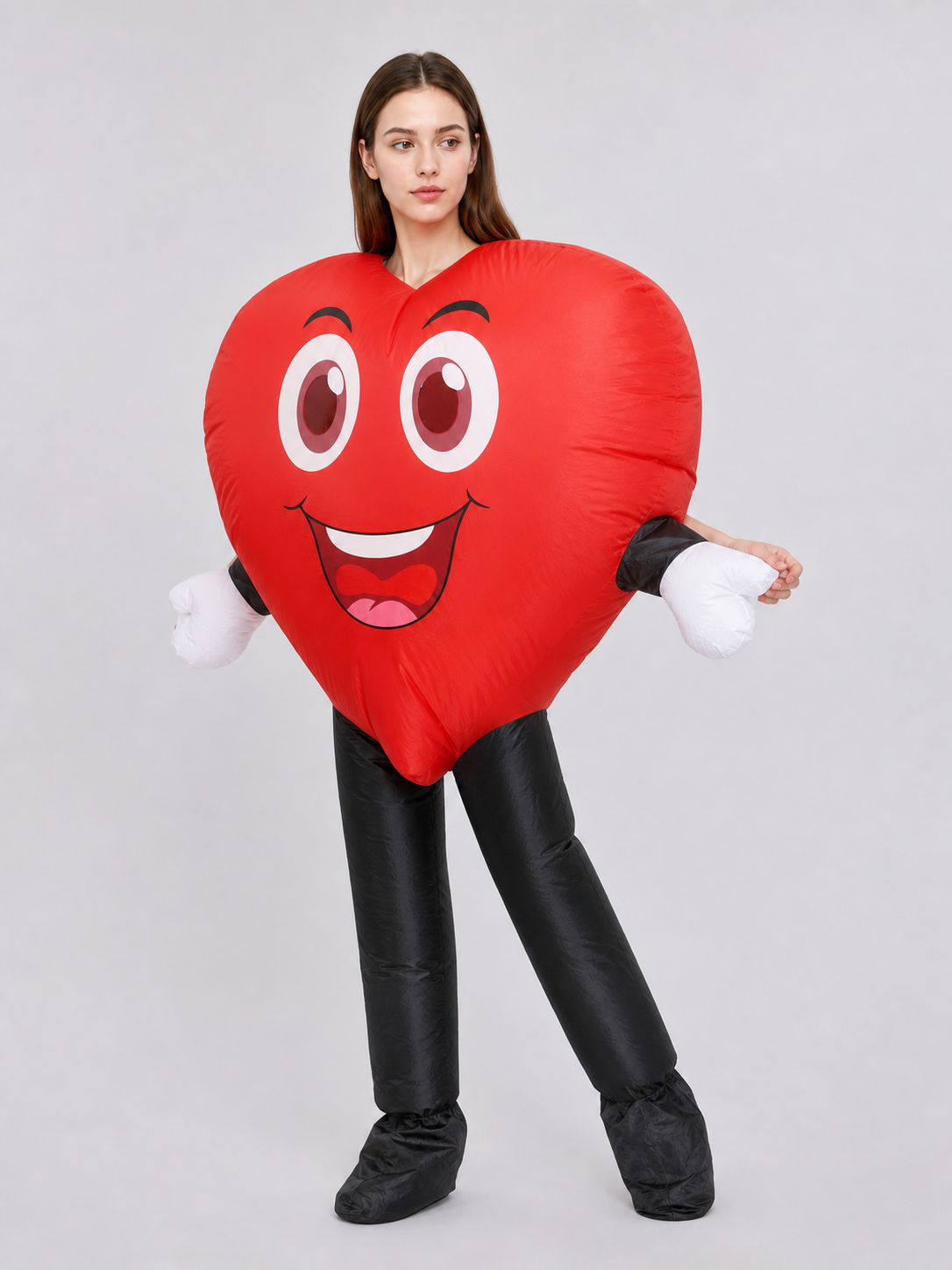 Inflatable Smiley Heart Decoration on-model alternate view 2