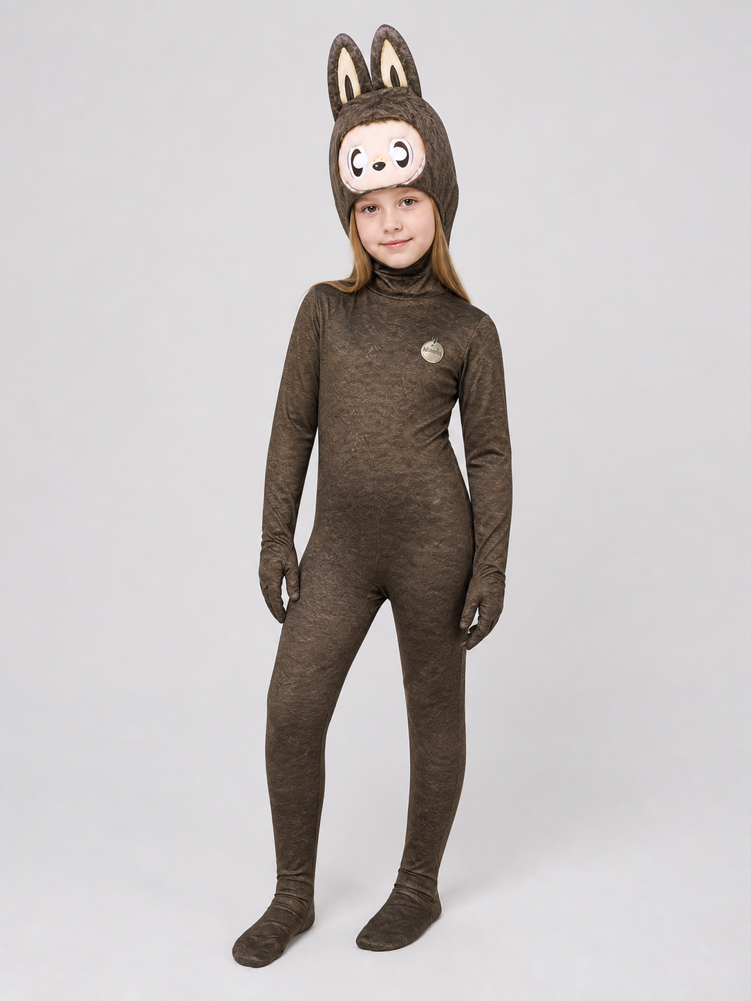Labubu Cosplay Jumpsuit Costume, Brown, with Ears Costumes detail 2