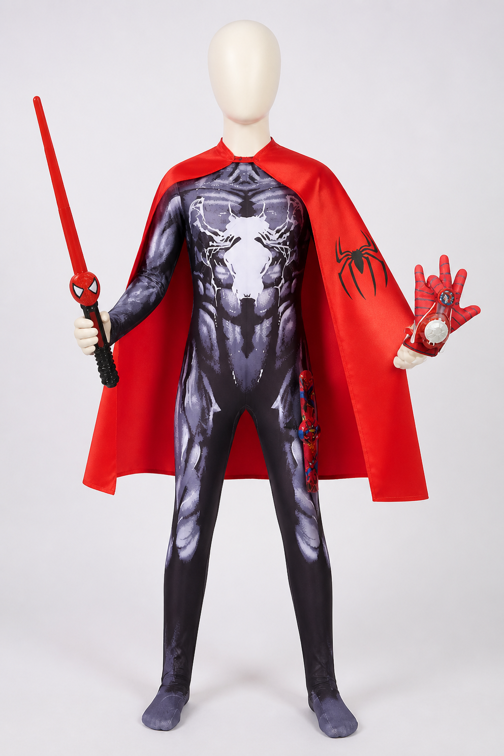 Children’s Venom Costume, Black with White Spider product detail 2