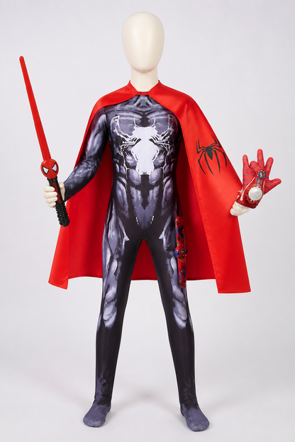 Children’s Venom Costume, Black with White Spider product detail 2