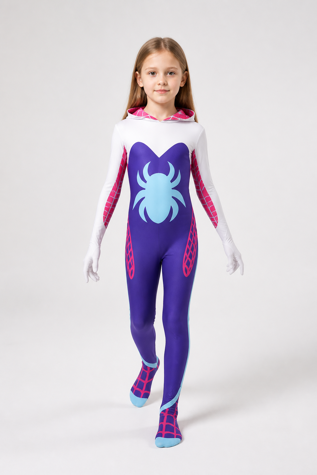 Gwen Stacy Hooded Spider-Web Jumpsuit product detail 2