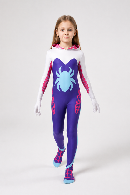 Gwen Stacy Hooded Spider-Web Jumpsuit product detail 2