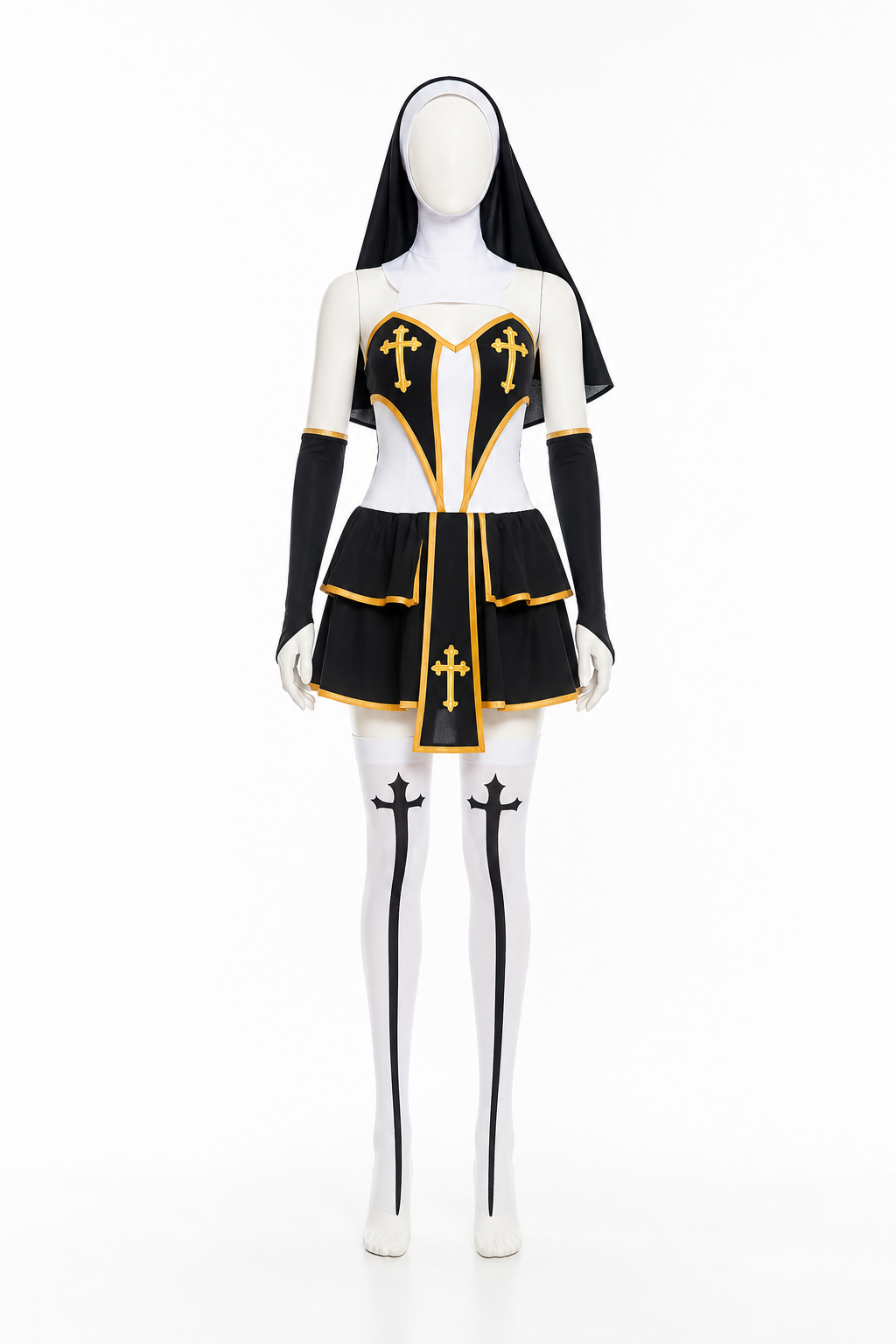 Clergyman Costume with Gold Cross Costumes detail 2