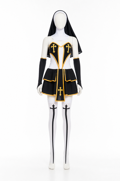 Clergyman Costume with Gold Cross Costumes detail 2