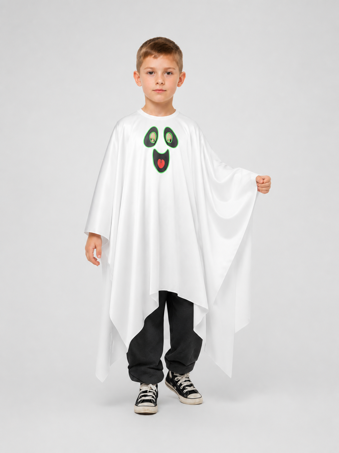 Glowing White Ghost Cape for Halloween Cosplay Costume Capes detail 2