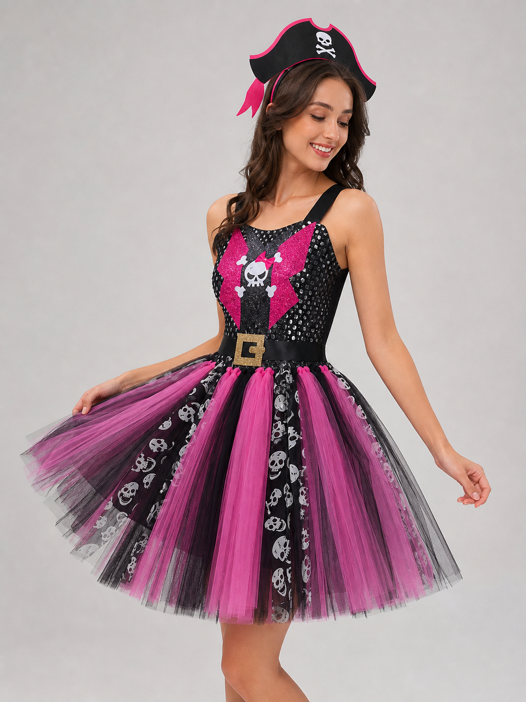 Pirate Costume: Dress with Skirt and Headband