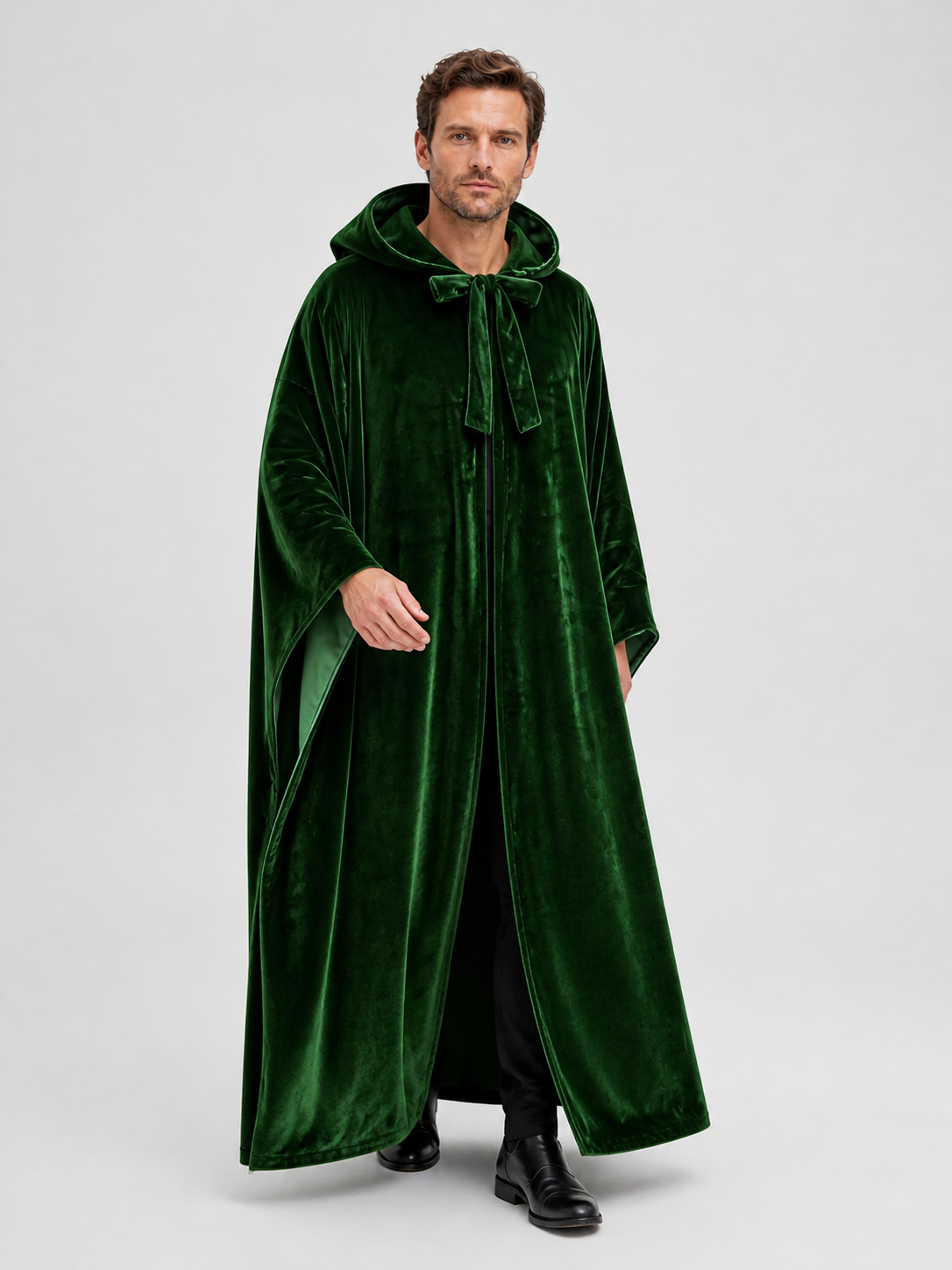 Green Hooded Death Cosplay Cloak for Halloween Costume Capes detail 2