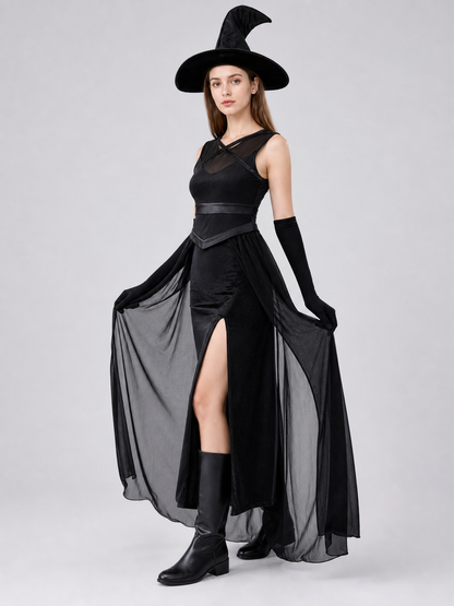 Halloween Costume: Dress, Hat, and Gloves
