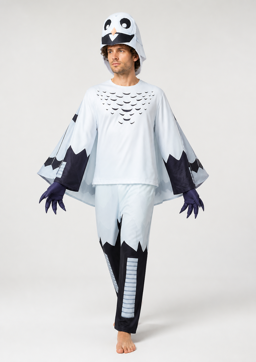 Owl Costume with Hood and Gloves