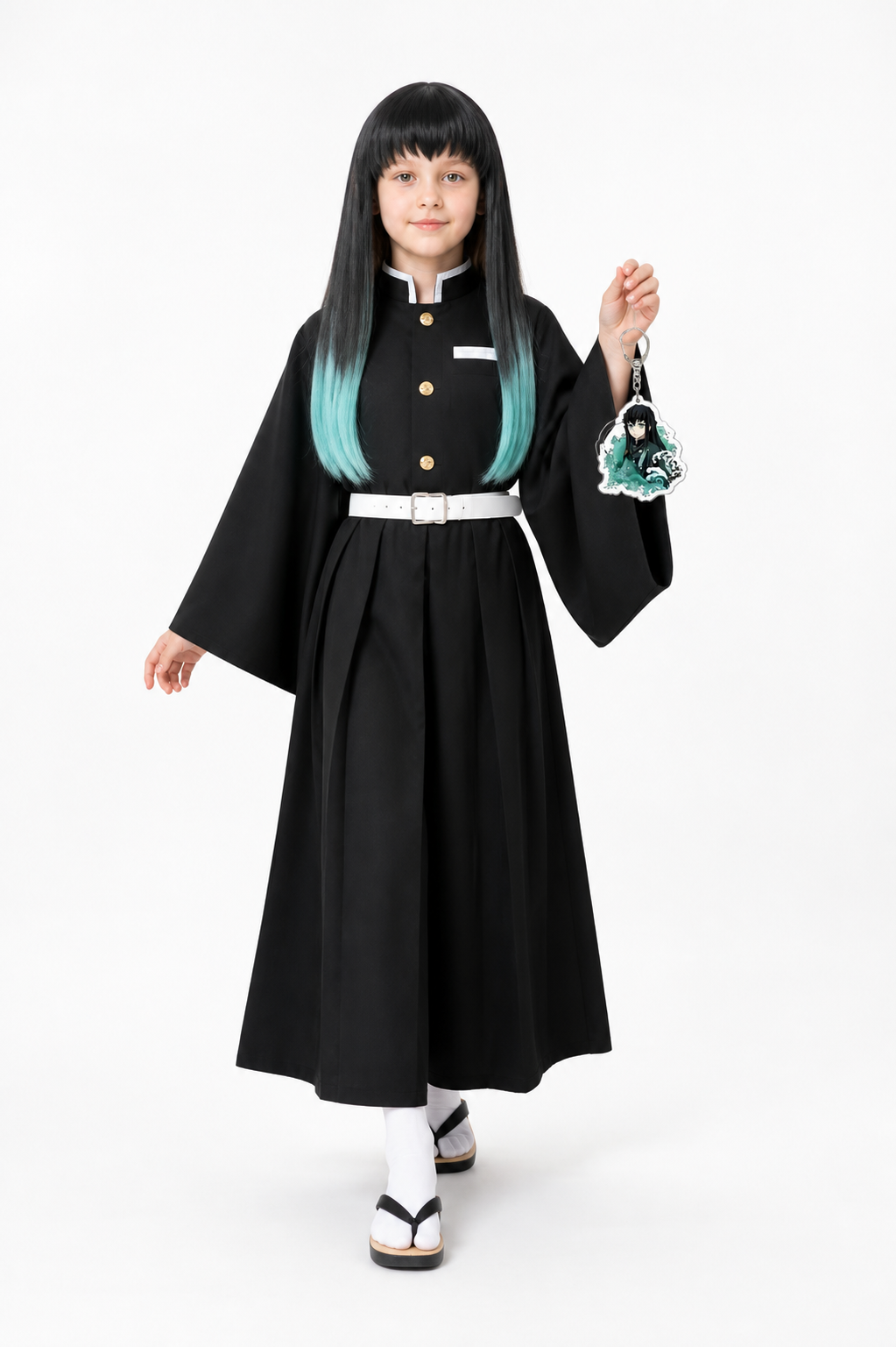 Anime Character Costume with Wig and Keychain Costume Wigs detail 2