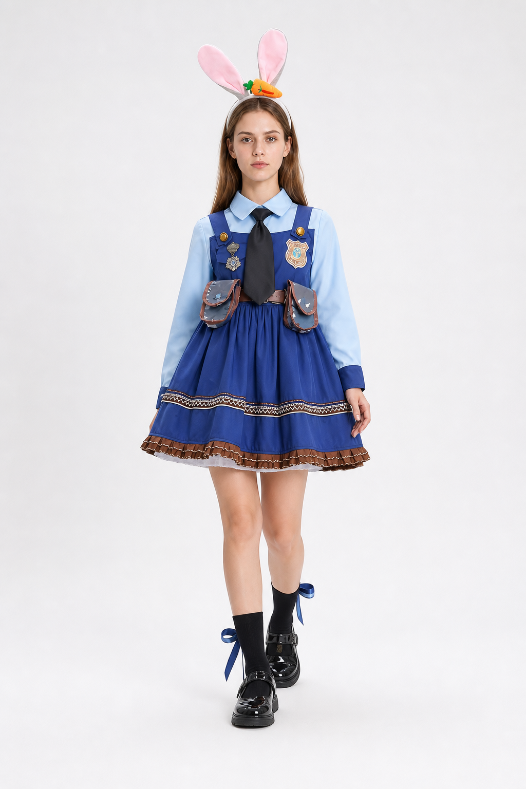 Police Cosplay Costume with Skirt and Badge Costumes detail 2