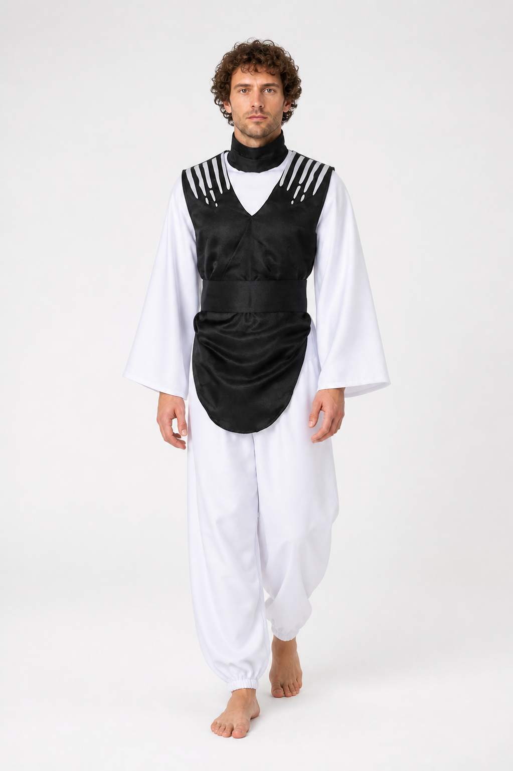 Jujutsu Kaisen Black and White Cosplay Jumpsuit Costumes detail 2