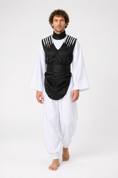 Jujutsu Kaisen Black and White Cosplay Jumpsuit Costumes detail 2