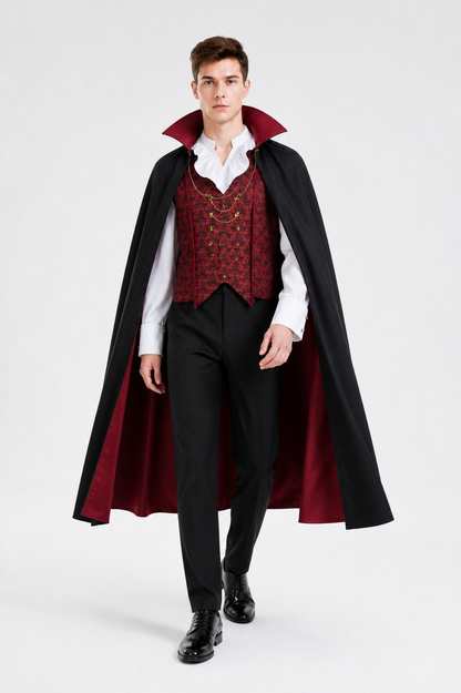 Cosplay Costume with Cape, Vest, and Pants Costume Capes detail 2