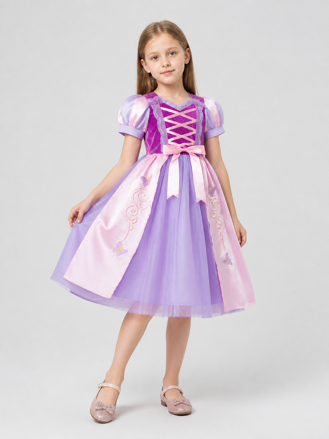 Purple Princess Costume Dress with Full Skirt for Cosplay Costume Dresses detail 2