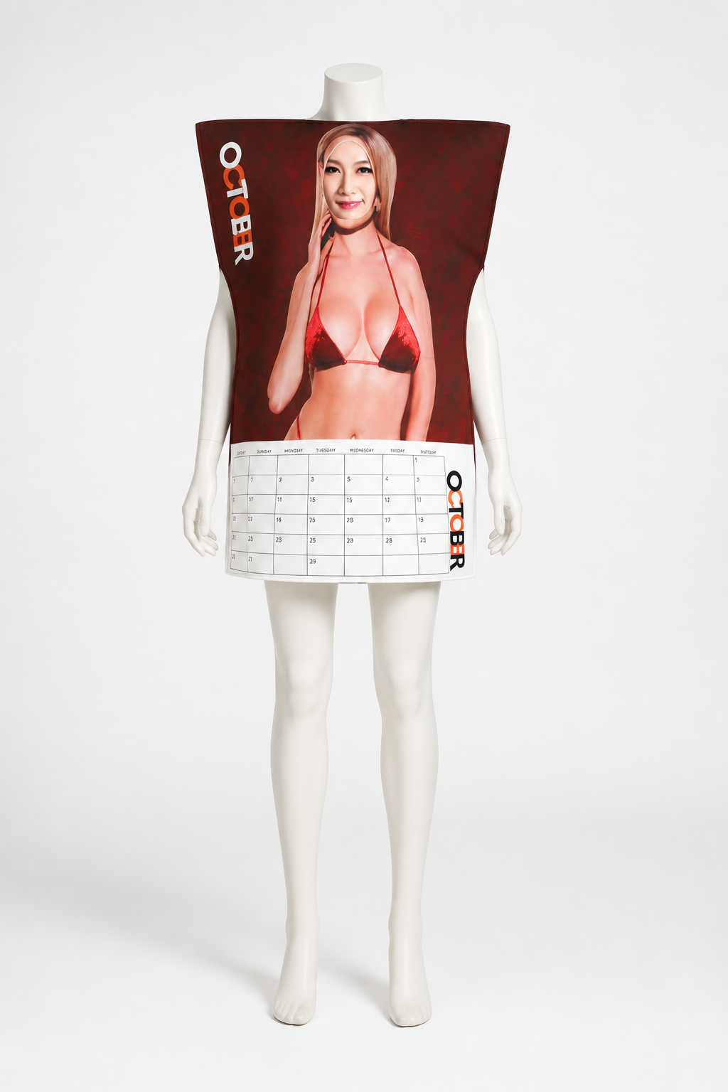 Jumpsuit with a Mona Lisa Print and Halloween Calendar Costumes detail