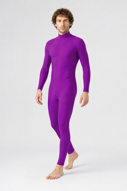 Purple Jumpsuit with a High Collar and Sleeves product detail