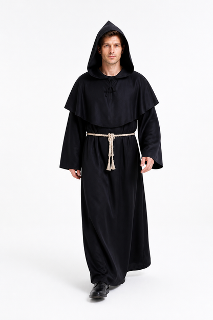 Robe with a Pointed Hood and Flared Sleeves product detail 2