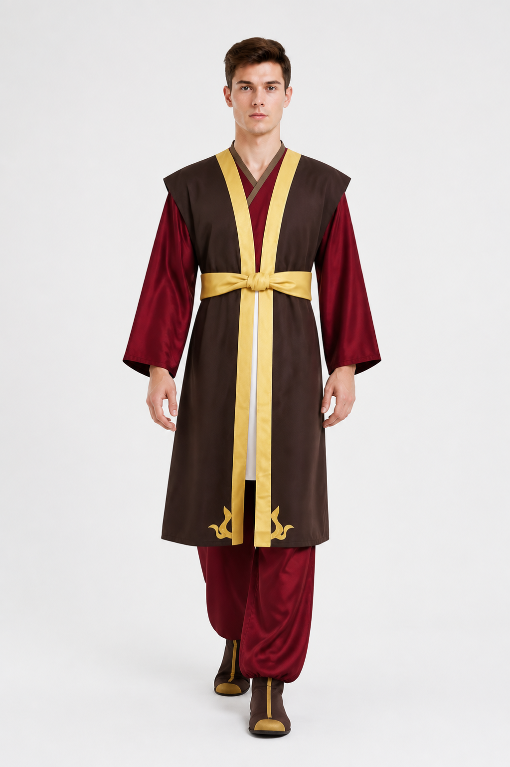 Zuko Cosplay Costume: Robe and Pants with Decorative Details Costumes detail