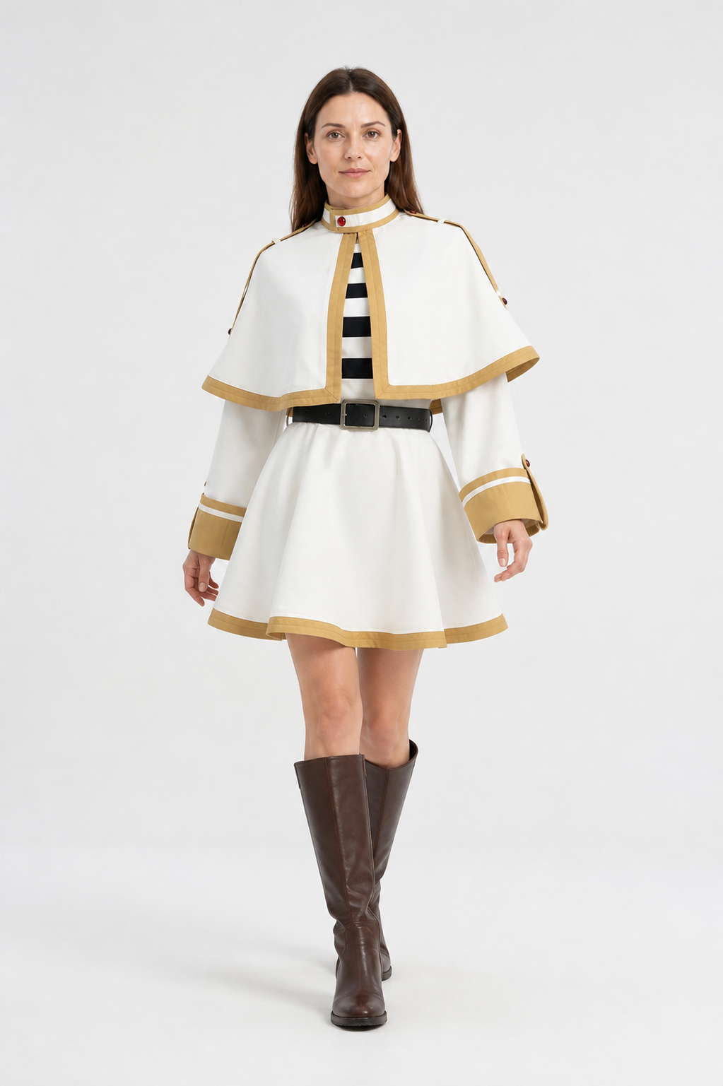 Purple Frieren Cosplay Costume with Cape and Dress Costume Dresses detail 2