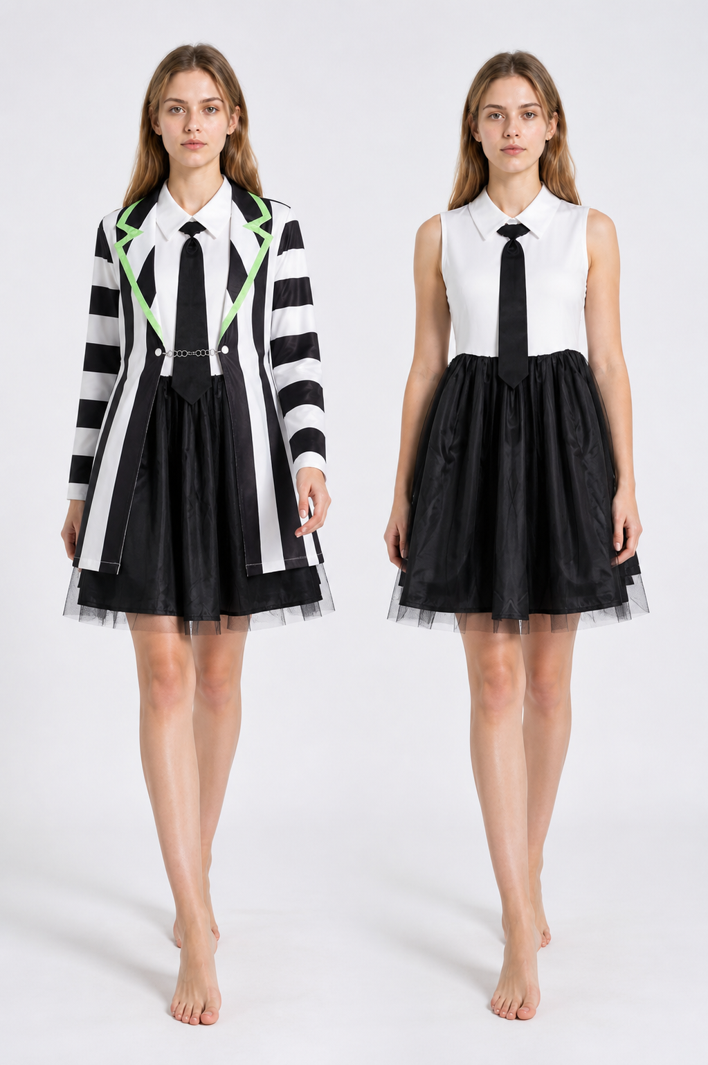 Striped Cosplay Costume, 2-Dress Set Costume Dresses detail 2