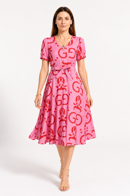 Pink Children's Cosplay Dress with Full Circle Skirt Costume Dresses detail 2