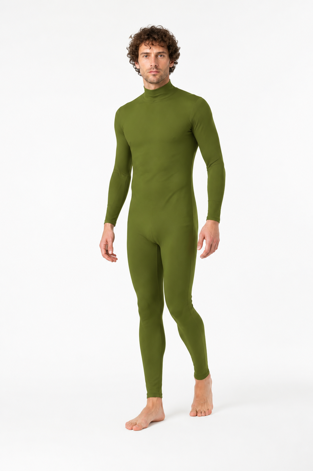 Fitted Olive Cosplay Jumpsuit Costumes detail 2