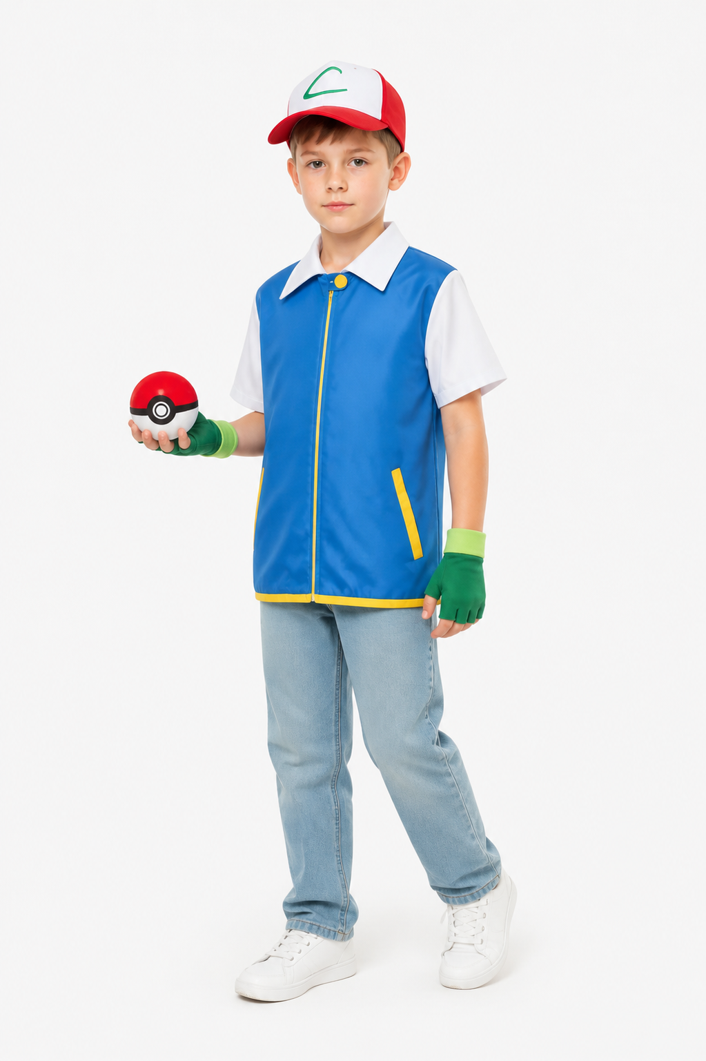 Pokémon Trainer Costume with Cap and Ball product detail 2
