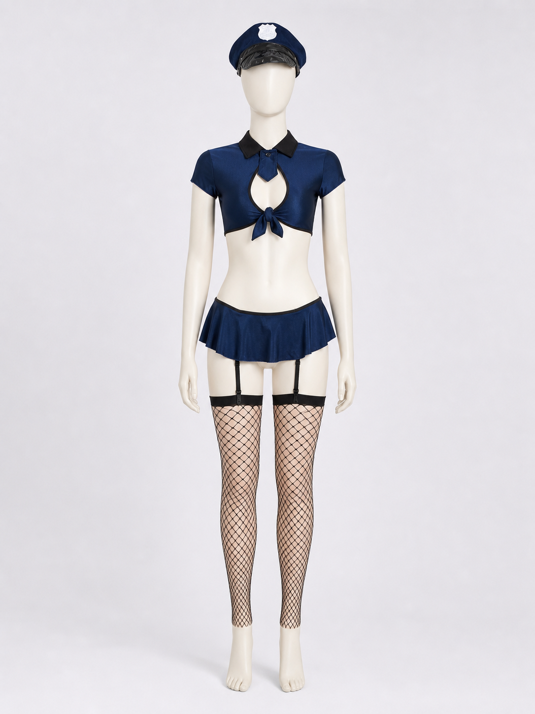 Two-Piece Police Costume with Skirt Costumes detail 2