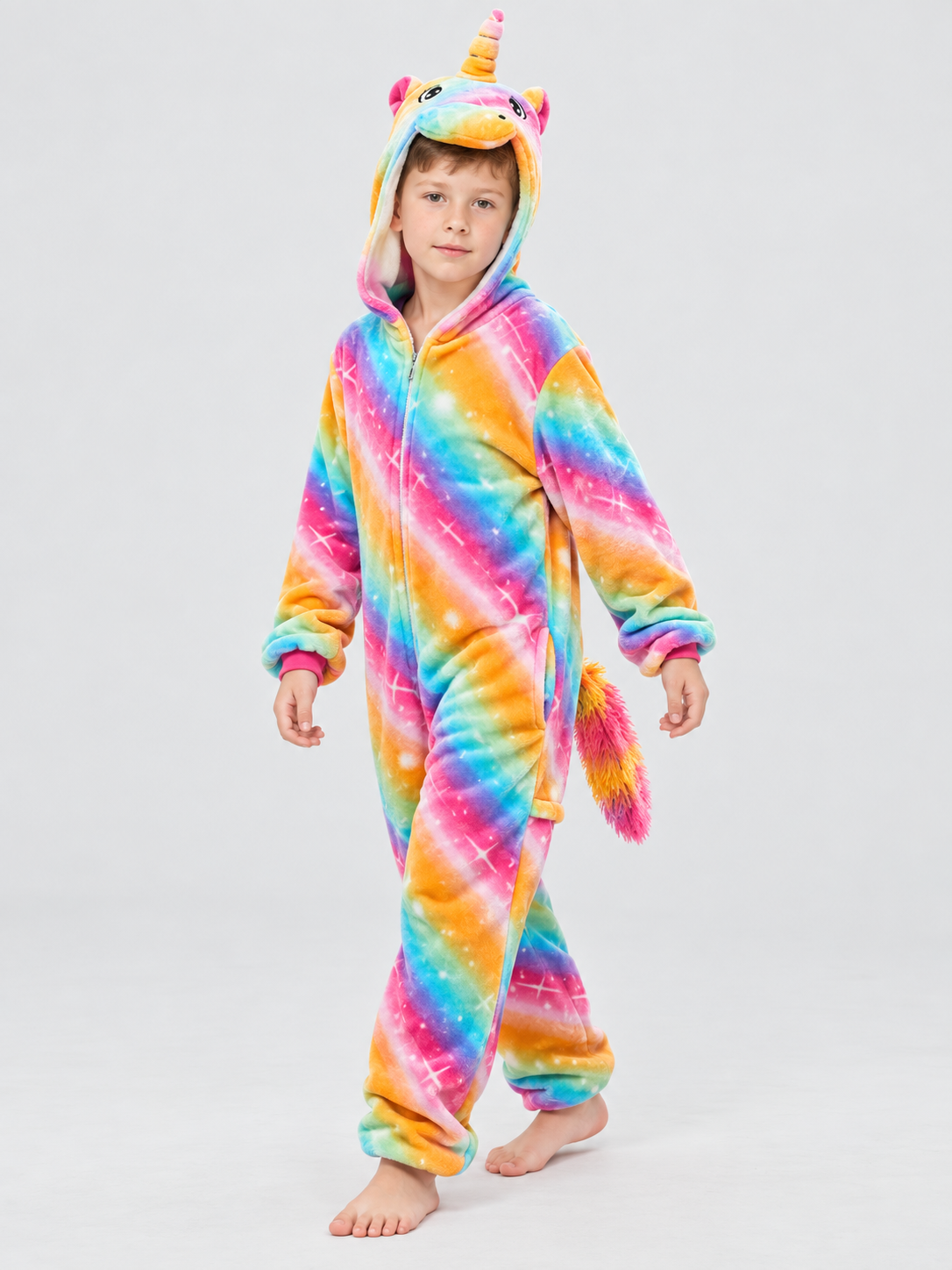 Kids' Unicorn Hooded Kigurumi Pajama
