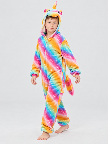 Kids' Unicorn Hooded Kigurumi Pajama
