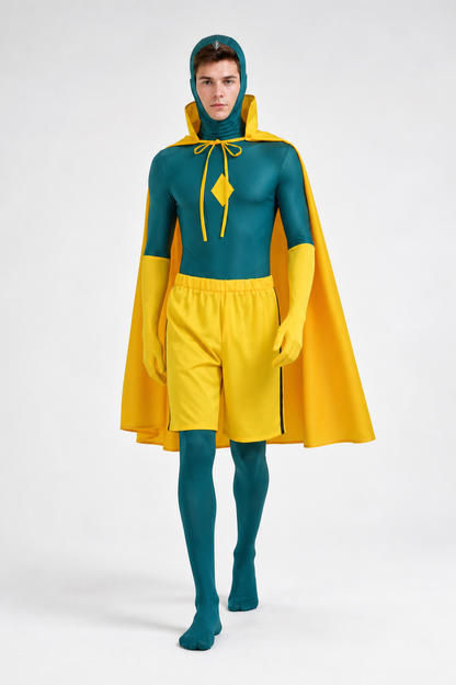 Cosplay Costume with Cape, Hood, and Gloves Costume Capes detail
