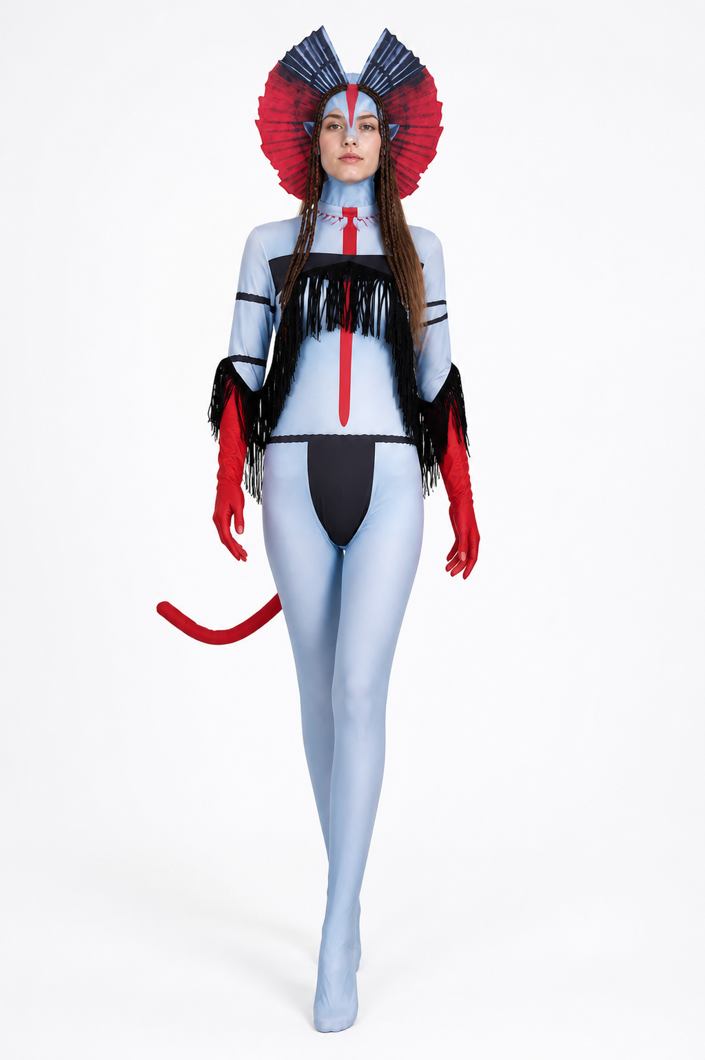 Avatar 3 Cosplay Costume, Jumpsuit and Headpiece Costume Headwear detail 2