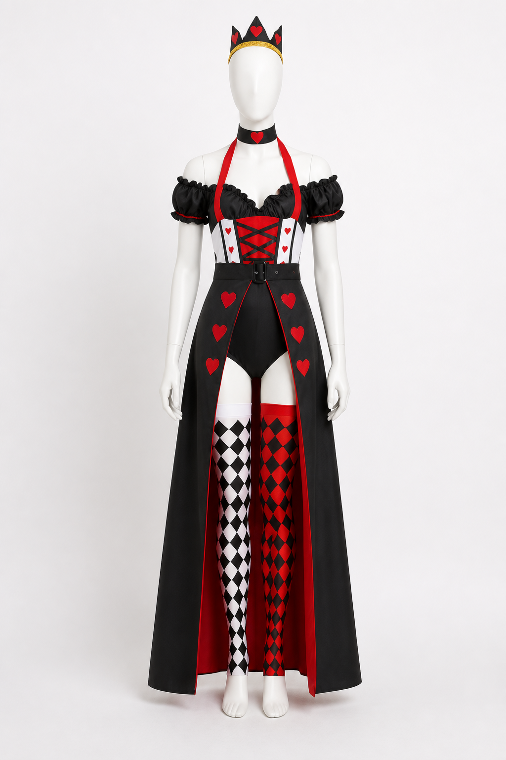 Carnival Costume Jumpsuit with Crown and Knee-High Socks Costume Headwear detail 2