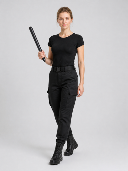 Black Police Baton for Cosplay and Halloween Costumes detail