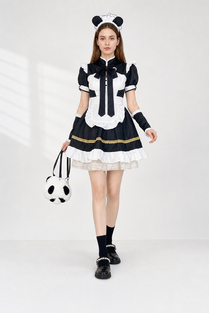 Cosplay Dress with Apron and Short Skirt Costume Dresses detail 2