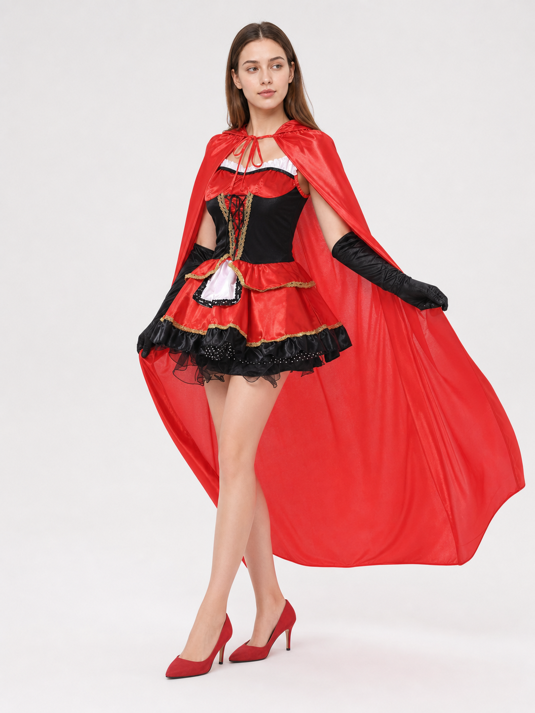 Little Red Riding Hood Carnival Costume with Cloak