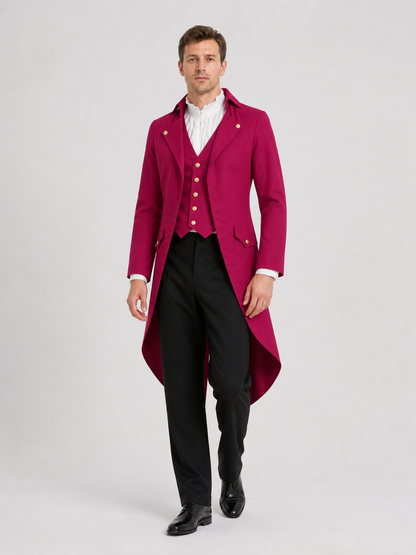 Longline Medieval-Style Tailcoat Jacket Costumes detail 2